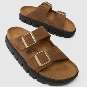 NWT BIRKENSTOCK Papillio Platform Suede  Sandals!